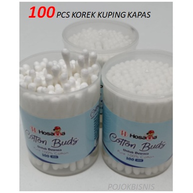 100 STICK CUTTON BUDS / KOREK KUPING KAPAS / COTTON BUDS DEWASA MODEL TABUNG