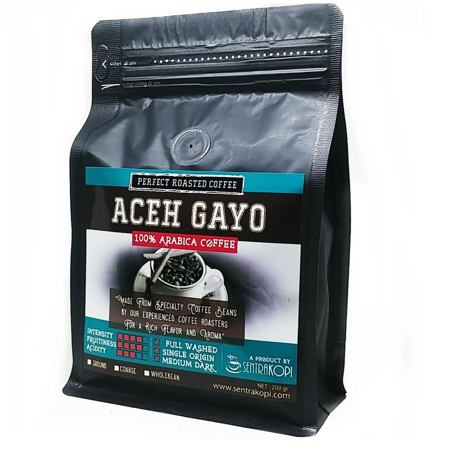 

<♘VL6858> Aceh Gayo Arabica 200 Gram - Kopi BUBUK / BIJI Arabika - Premium Coffee