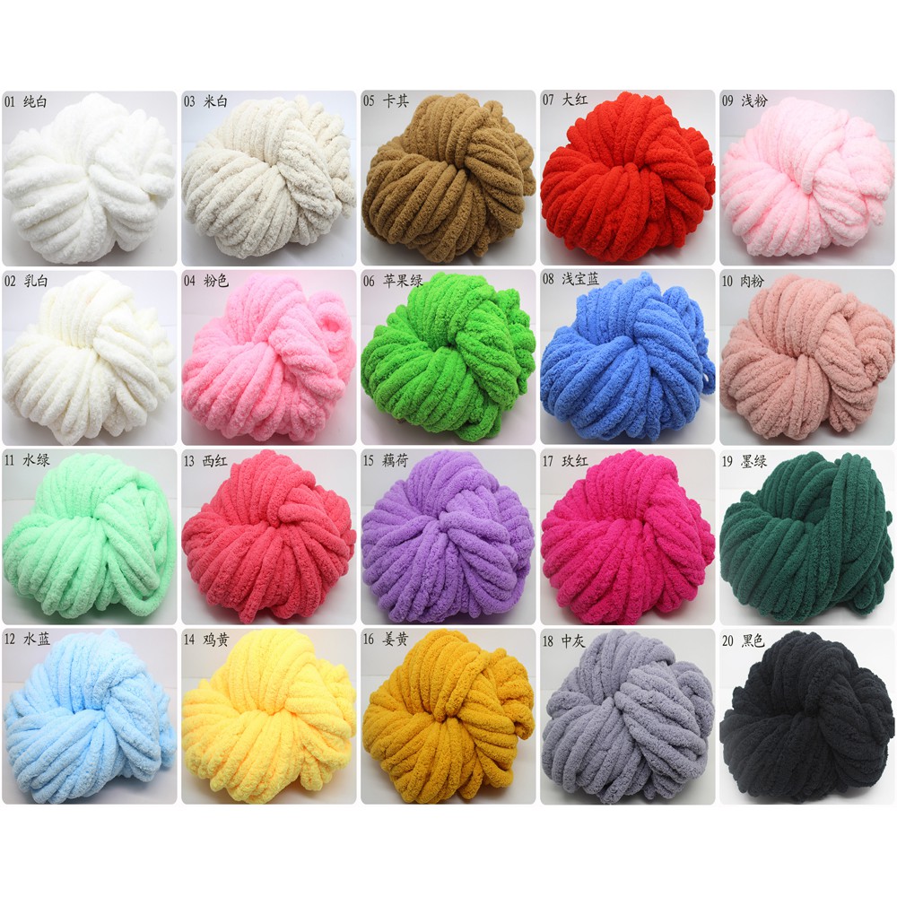 21-35 Benang rajut chenille jumbo import/ benang rajut handuk jumbo import