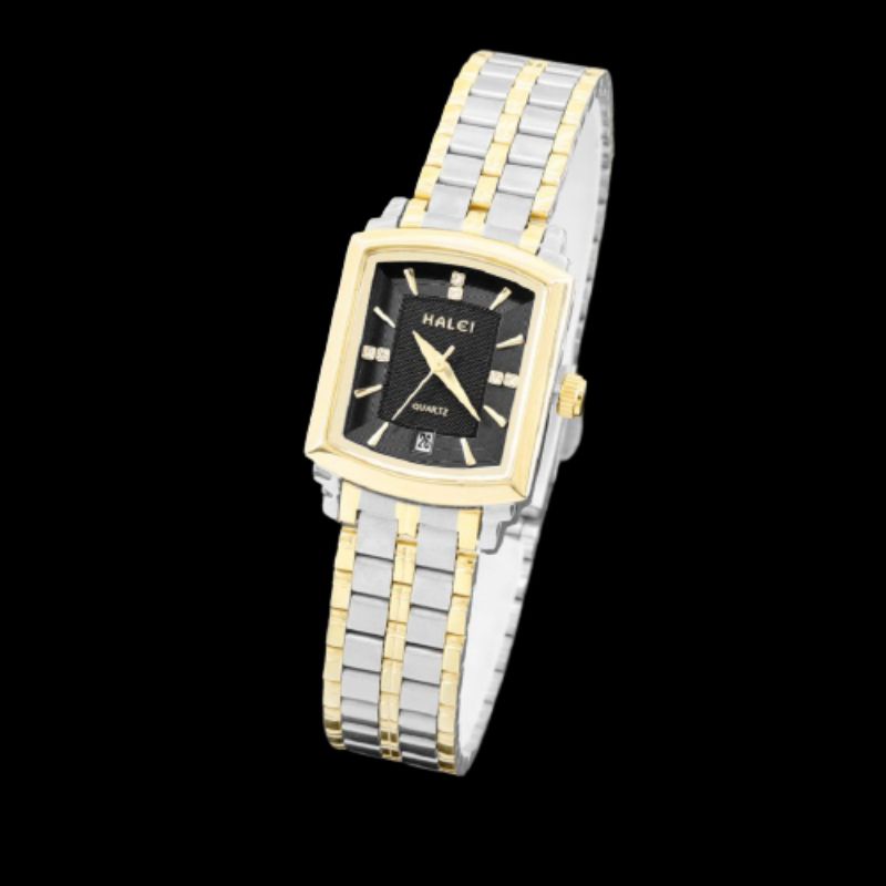 Halei 570 Female Jam Tangan Wanita Halei 570 Tanggal Aktif Rantai Stainless Original
