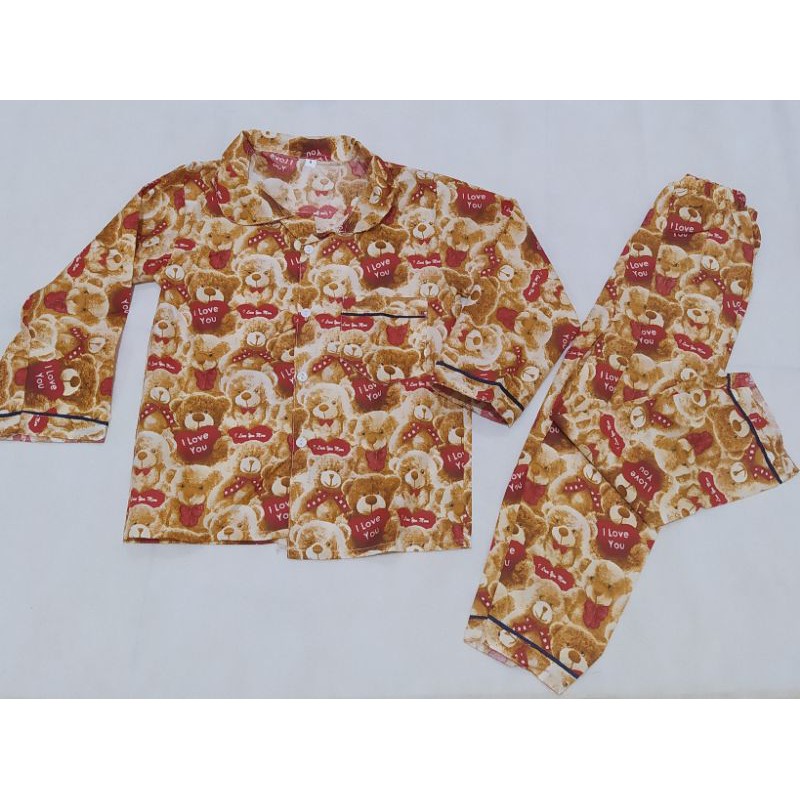 Piyama anak lengan panjang karakter lucu