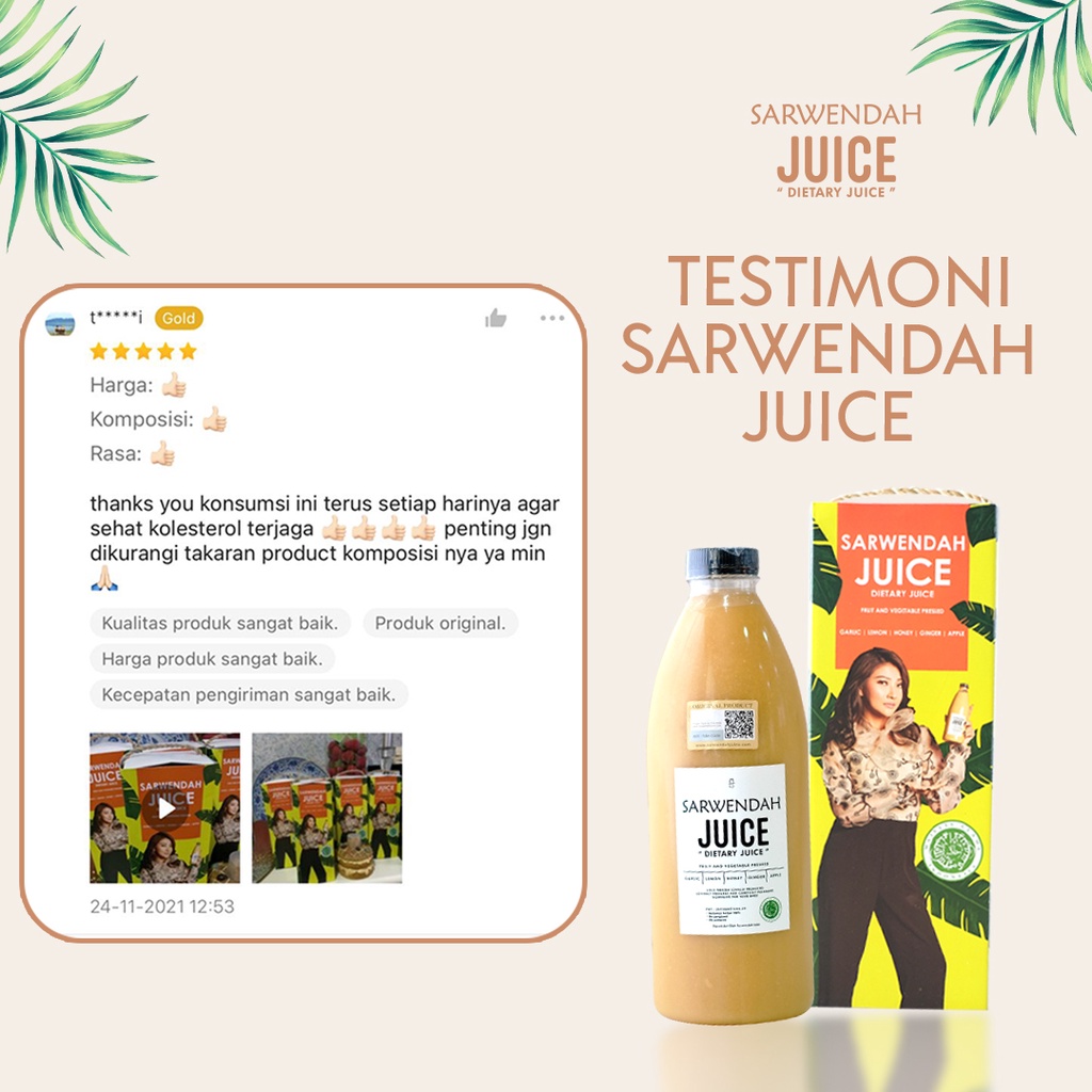 ( 350 ML ) Jus Sarwendah Natural / HERBAL SLIMMING  / Penurun DARAH TINGGI / ASAM URAT / PELANCAR HAID / Jus untuk Promil