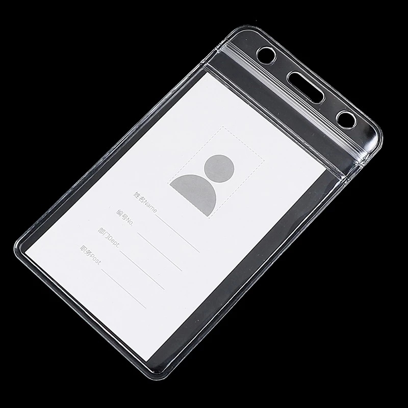 Transparent Vertical ID Card Bag Case / Credit Cards Badge Holder Accessories