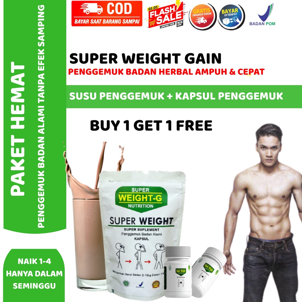 

Penggemuk Badan Super Weight gain Kapsul Susu Penggemuk Obatn Cepat Gemuk BPOM SUPLEMEN NAFSU MAKAN