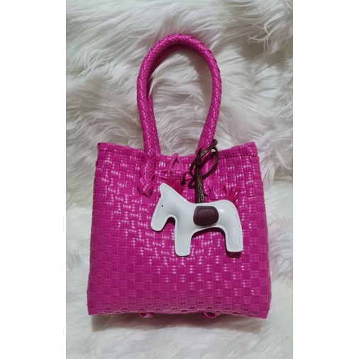 (TANPA ACCESORIES) READY Short Handle Size S Tas Jali Tas Jaly Tas Anyaman Premium Tas Plastik Kresek Gemes Termurah