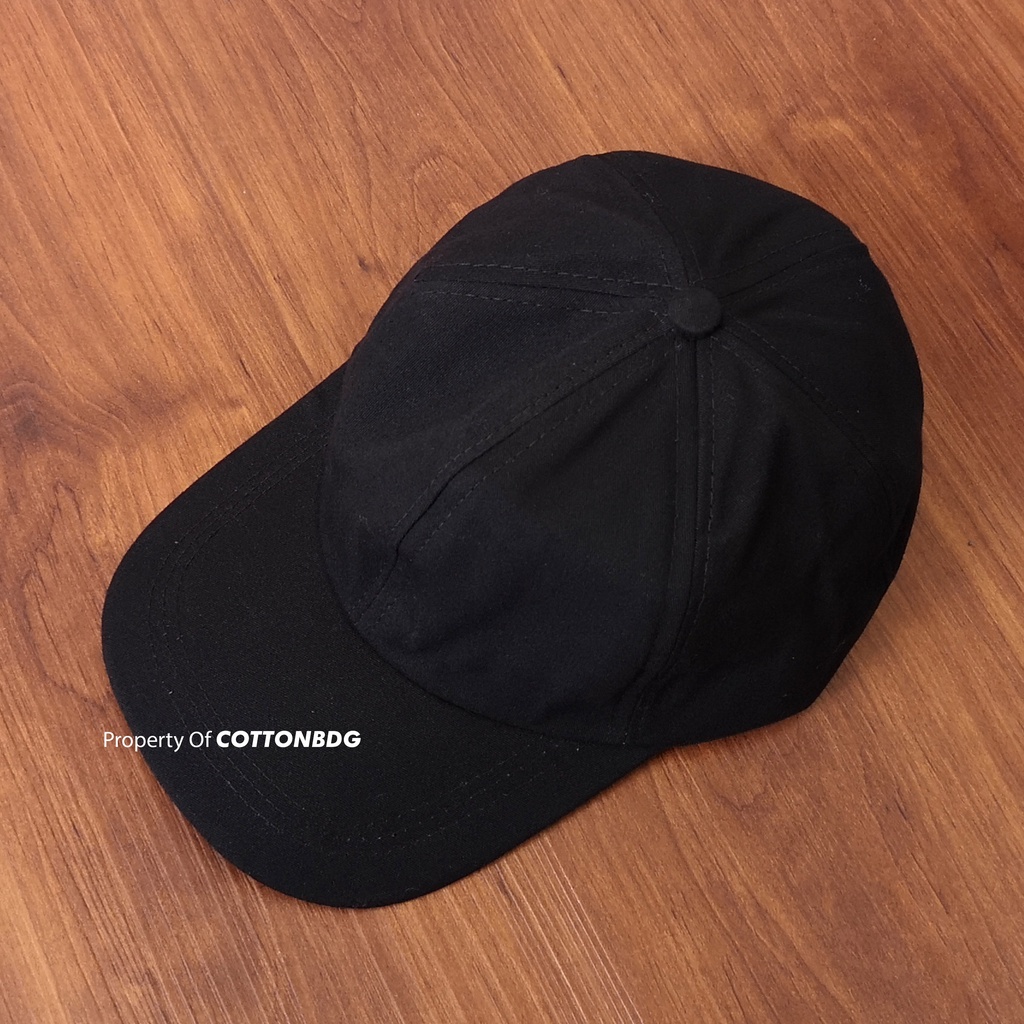 TOPI BASEBALL POLOS HITAM PRIA WANITA UKURAN ALL SIZE BAHAN TWILL COTTON ORGINAL