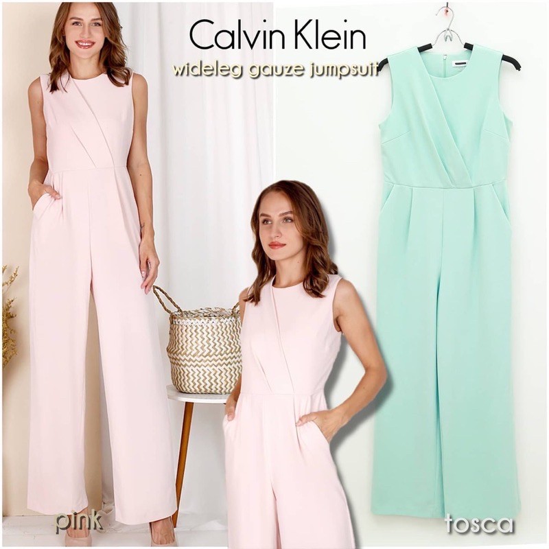 Jumpsuit Calvin Klein original warna tosca New