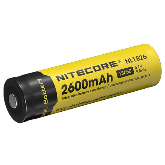 NITECORE 18650 Baterai Li-ion 2600mAh 3.7V - NL1826 - NRBT0HBY Black/Yellow