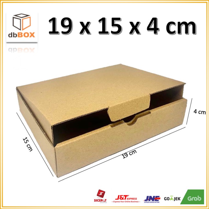 

Kardus 19 x 15 x 4 cm --box Die Cut dan easy usage--