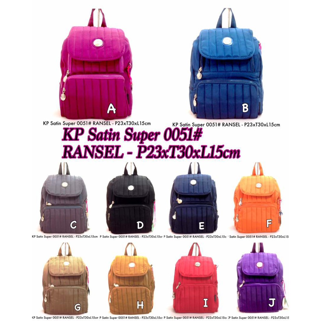 Tas Ransel KIPLING Satin Kecil Mini 0051 Premium Wanita Anak