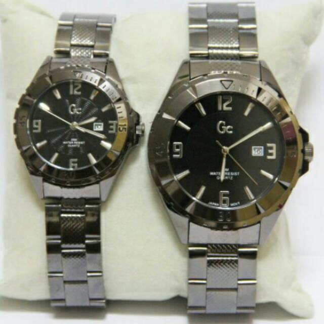 Jam Tangan Couple GC Full Black Mewah