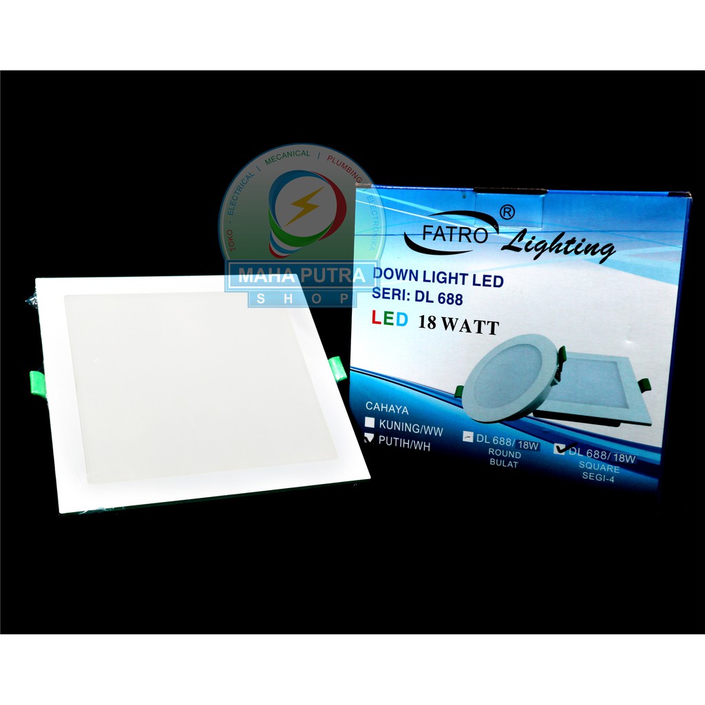 DOWN LIGHT LED IB 6885 18 WATT KOTAK. LAMPU PLAFON