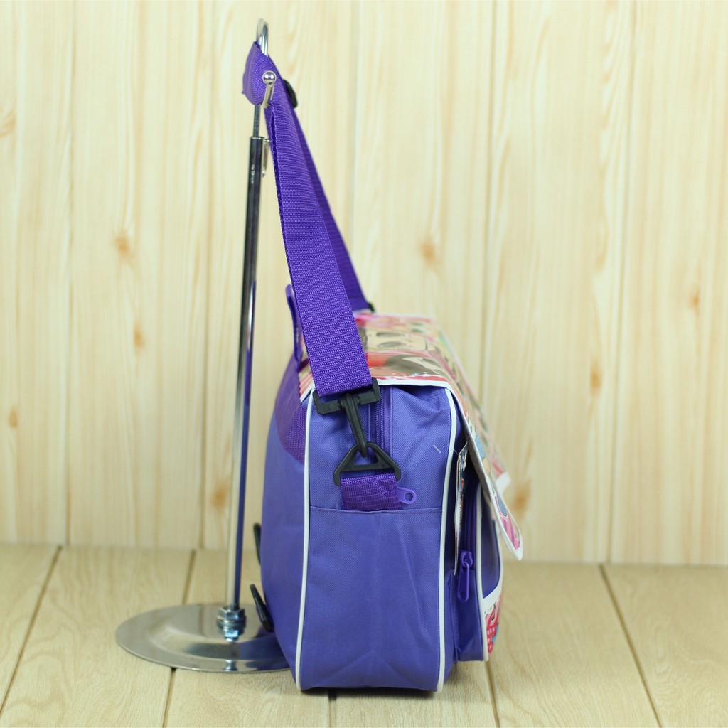 Tas Selempang Ransel Anak Perempuan Motif Lol Ungu 2 in 1 Lucu Trendy Tas Sekolah TK SD PAUD Keren