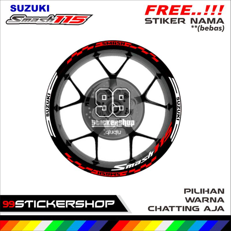 stiker velg motor Suzuki SMASH 115