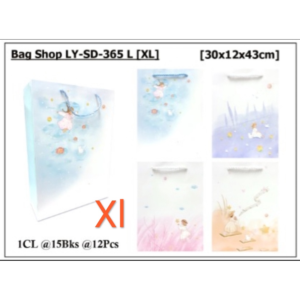 

tas shopping bag import ukuran xl adam 28 x 15 x 37 cm