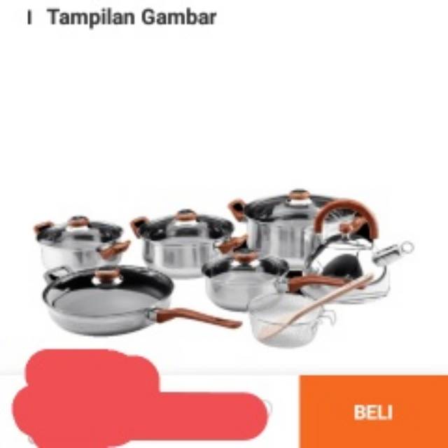 Panci stenlis satu set