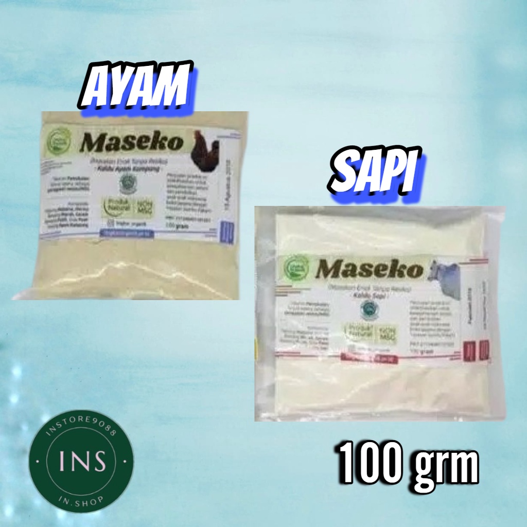 

maseko kaldu Sapi / Ayam 100 g refil 100 g Non MSG lingkar organik