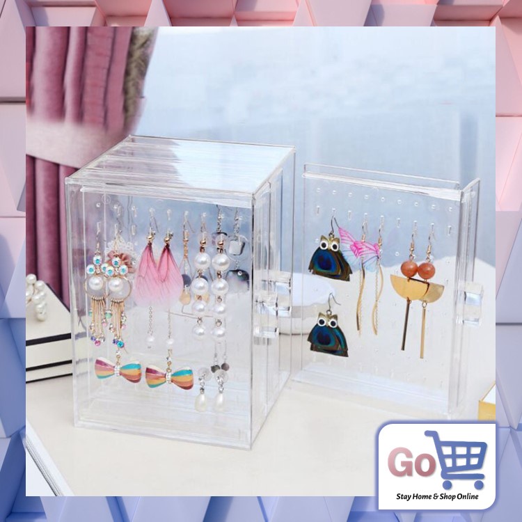 Go - R7052 Rak Anting Aksesoris Wanita / Kotak Penyimpanan Anting Anting / Rak Anting Multifungsi
