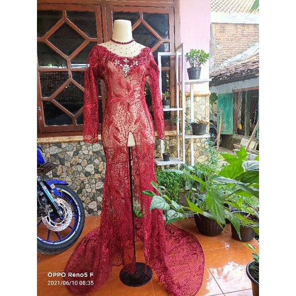 gaun ekor panjang kebaya ekor panjang murah