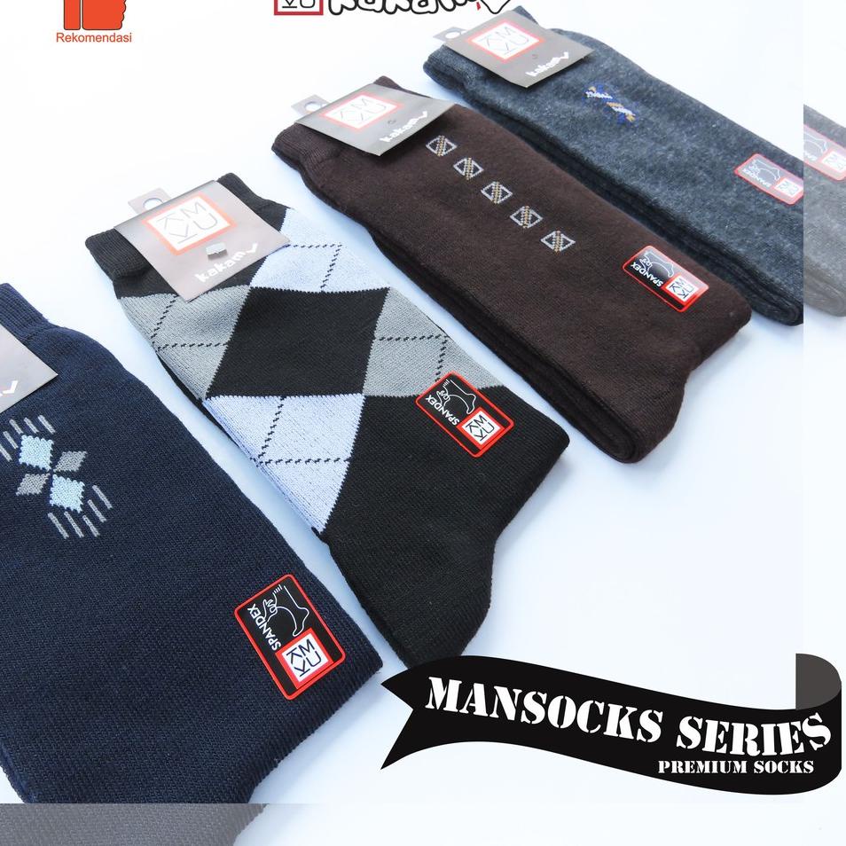 Kakamu Kaos Kaki Pria Dewasa Murah / mansock motif premium Kaos Kaki Kantor Formal MIX 12 Pasang
