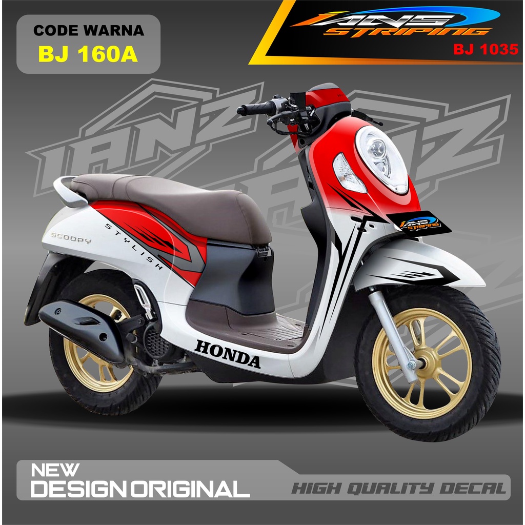 DECAL STIKER SCOOPY FULL BLOK MOTOR / STICKER DECAL  HONDA SCOOPY FULL BODY / STICKER VARIASI SCOOPY TERBARU  / STICKER SCOOPY