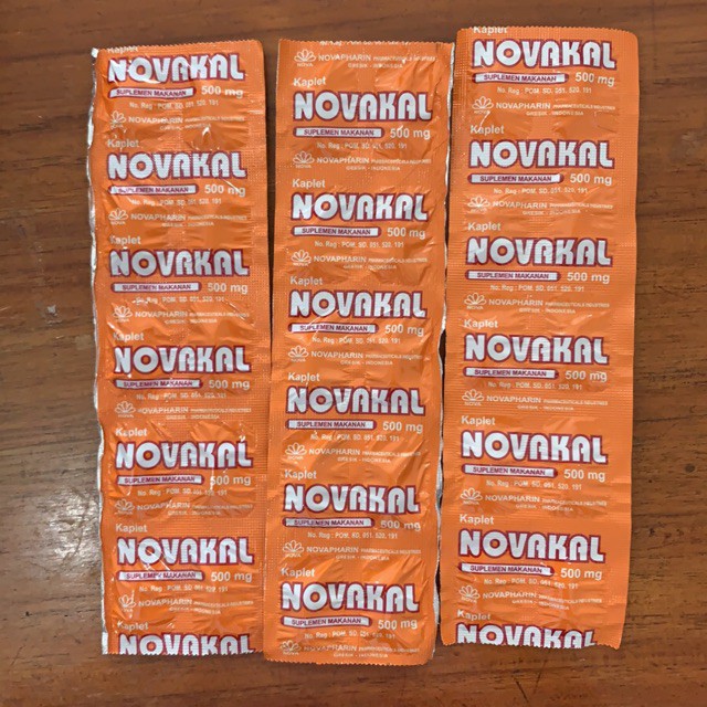 Novakal Strip - Calcium 500 Mg - Kalsium, Vitamin Ibu Hamil