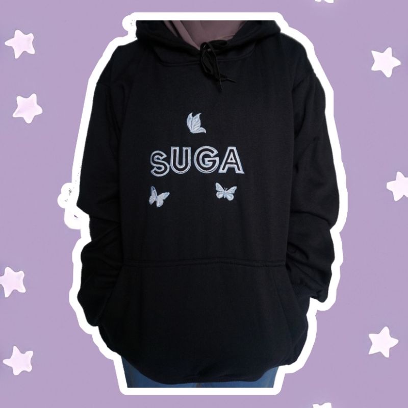 Borahae.Kim --- BORDIR - HOODIE SUGA / HOODIE SUGA BUTTERFLY / HOODIE SUGA BTS / HOODIE SUGA BTS KUP