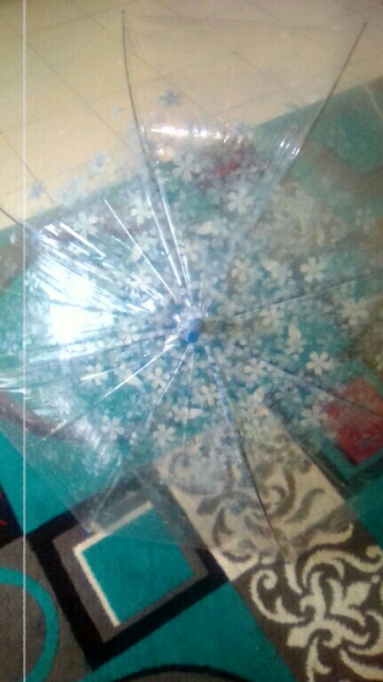 Rajakarta Payung Transparan Standar Tongkat Motif Mix Banyak Karakter Lucu