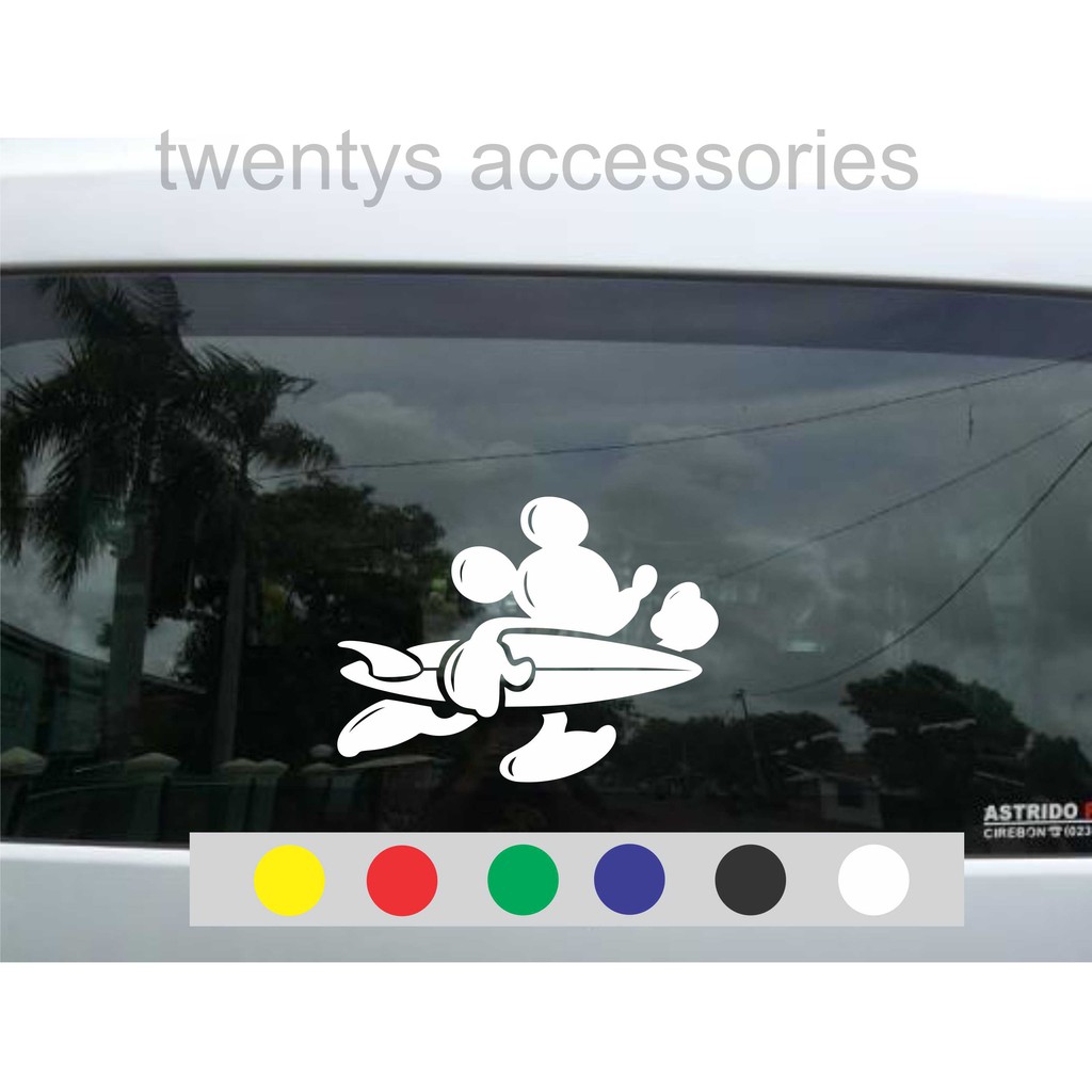stiker mickey mouse sticker kaca mobil belakang