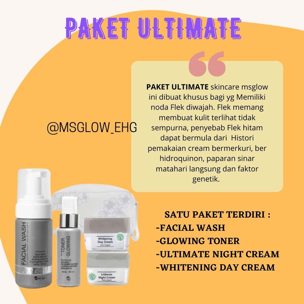 MS GLOW ALL PAKET WAJAH / MS GLOW PAKET WAJAH ORIGINAL / MSGLOW SKINCARE BPOM / CREAM PEMUTIH WAJAH