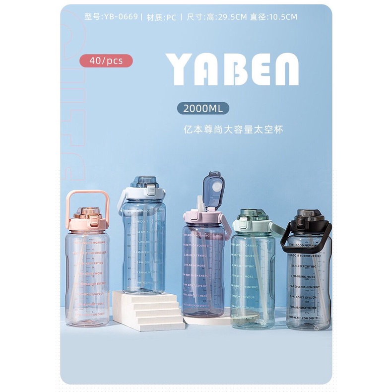 ￼Botol Minum Transparan - Botol Air Motivasi - Botol MINUM 2Liter VIRAL BOTOL VIRAL MINUMAN