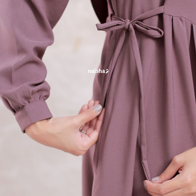 BIG RAMADHAN SALE | NAISHA OFFICIAL - sofia dress by naisha / dress premium / dress / dress halus adem / dress simple | dress tali | dress terlaris gamis terlaris | dress hitam dress kondangan gamis sofia naisha | gamis lebaran | baju lebaran idul fitri