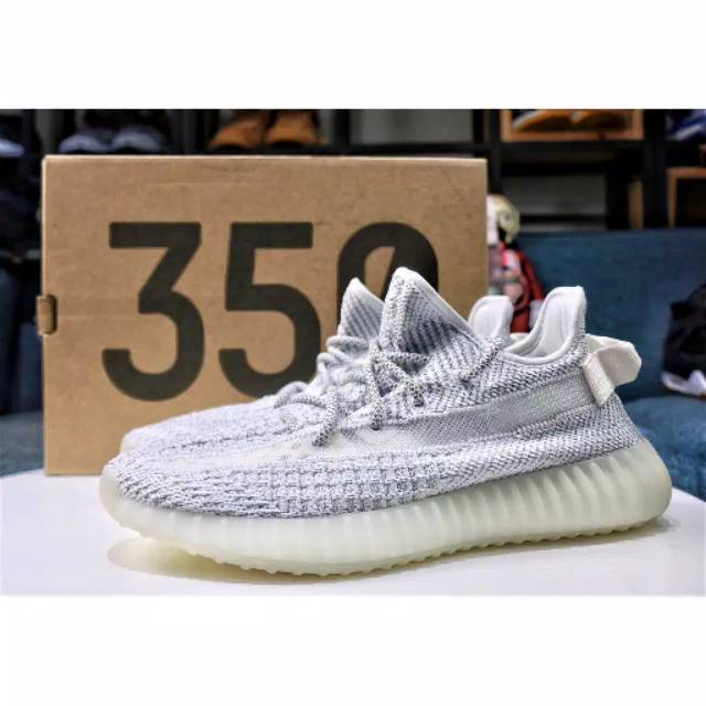 Sneaker ADIDAS Yeezy V2 Boost SPLY 350 Static Reflective Grey PK Original Sepatu Pria Adidas Yeezy