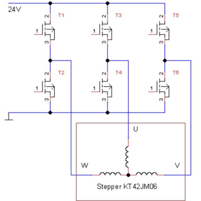 SYEPPING MOTOR 3 PHASE 24V 1.5A TYPE KT42JM06-006