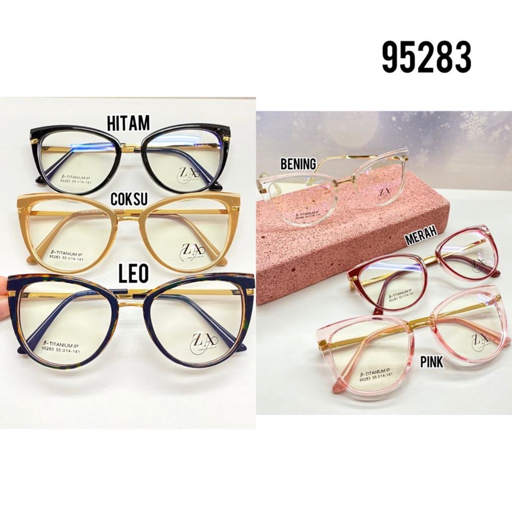 Frame 95283 Kacamata cat eye Paket kacamata minus plus cylinder antiradiasi