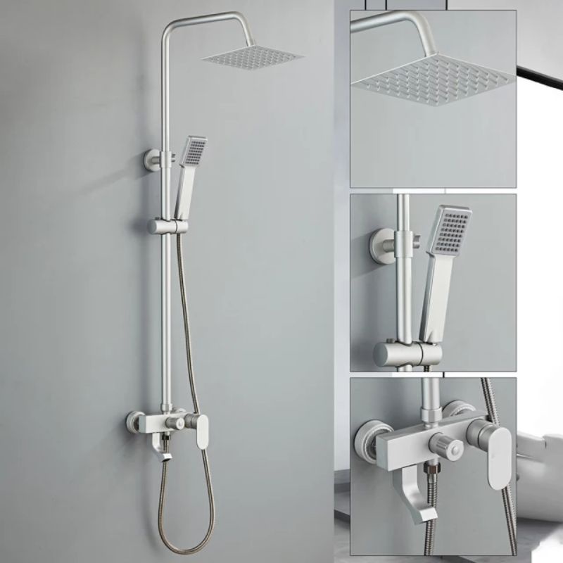 Shower column almunium set/kran panas dingin/shower mandi