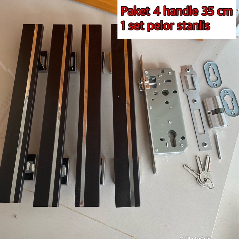 Pket hmt kunci pintu murah 4 pcs pH UK 35 cm + kunci pelor kunci pintu lngkp murmer