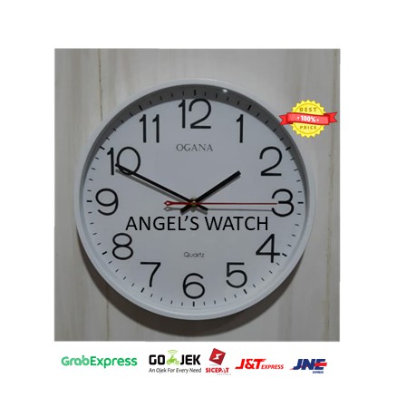 ANGELSWATCH JAM DINDING MURAH MINIMALIST PUTIH DIAMETER 30 CM BEST SELLER