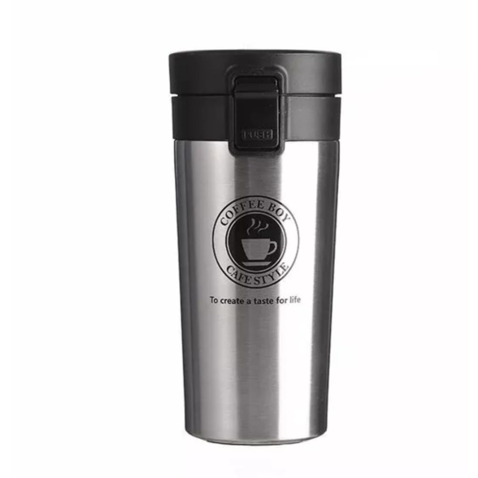 Termos Coffee Mug 380ml Tumbler Kecil Mini Stainless Steel Vakum-Botol minum Viral Design Terbaru Kekinian Berkualitas Thermos Kopi Tahan Lama Untuk Penyimpanan Tahan Air Panas Dan Dingin 24 Jam High Quality