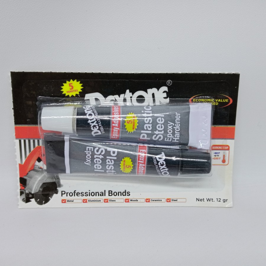 

Dextone Lem Besi Epoxy Plastic Steel Ekonomi 12 gram