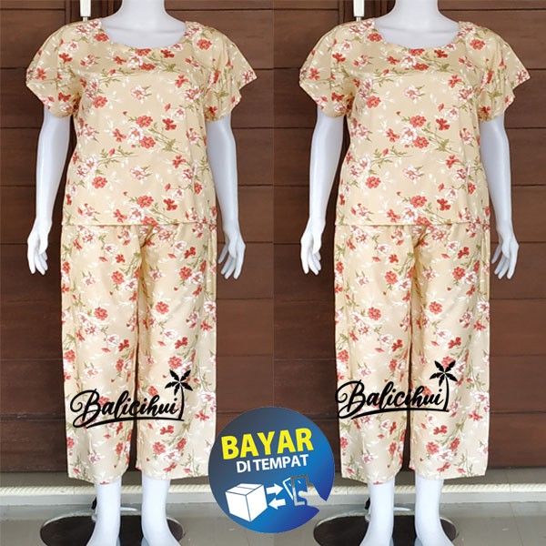 Balicihui Setelan Panjang Bali Piyama Tidur Bali FIT to XL