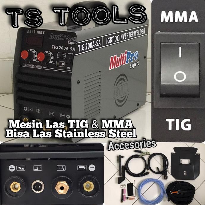 Mesin Las Argon MULTIPRO inverter TIG 200A-SA