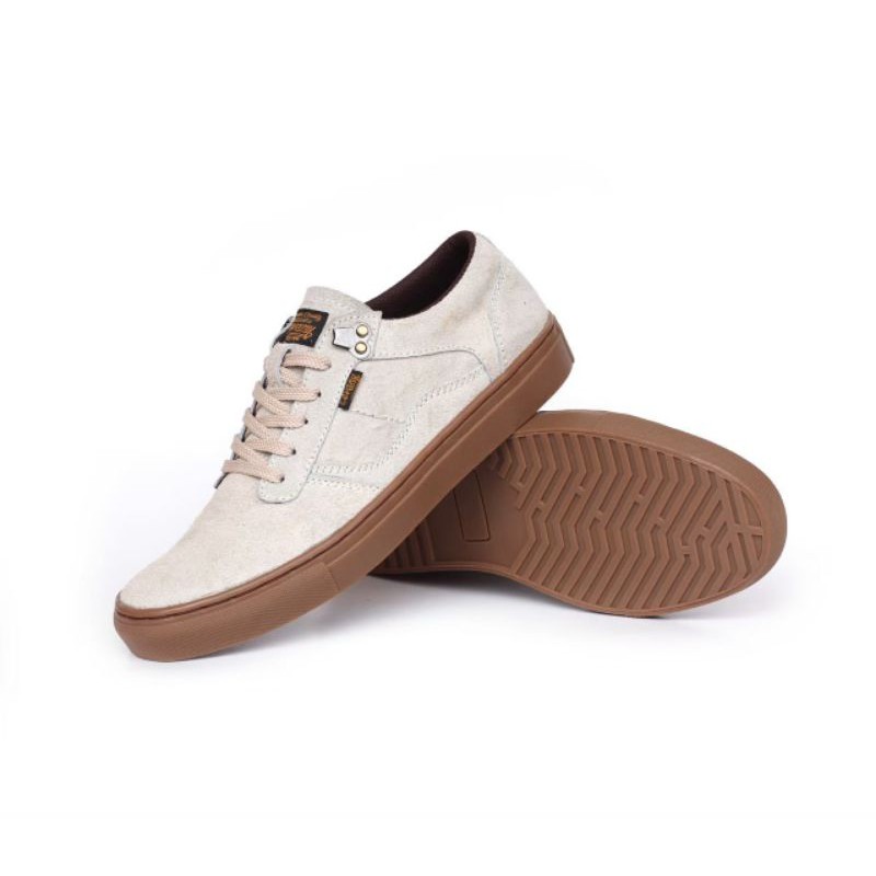 Sepatu Lokal Shoes Lokal Pride Cevany Gordon Cream Gum Suede