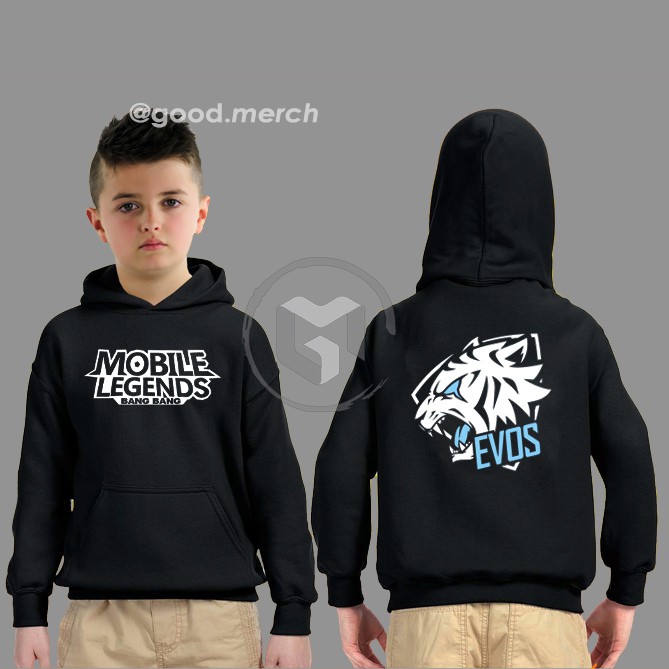 JAKET HOODIE ANAK MOBILE LEGENDS EVOS ESPORTS