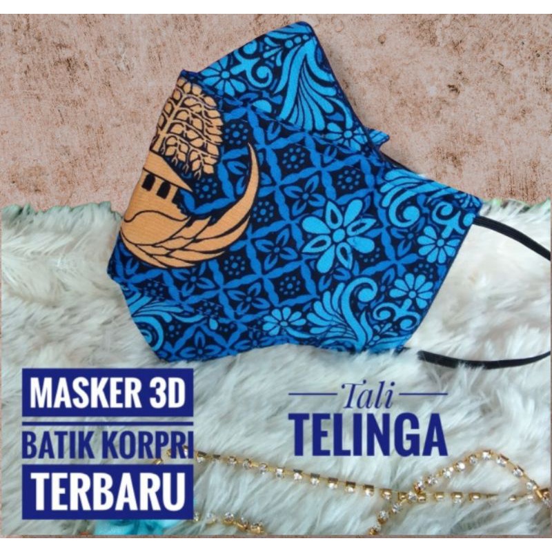 Masker KORPRI baru 3D , ada Lambang KORPRI di salah satu sisi