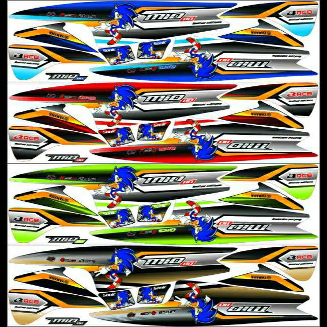 Striping motor ~ sticker motor ~ lis mio smile mio sporty