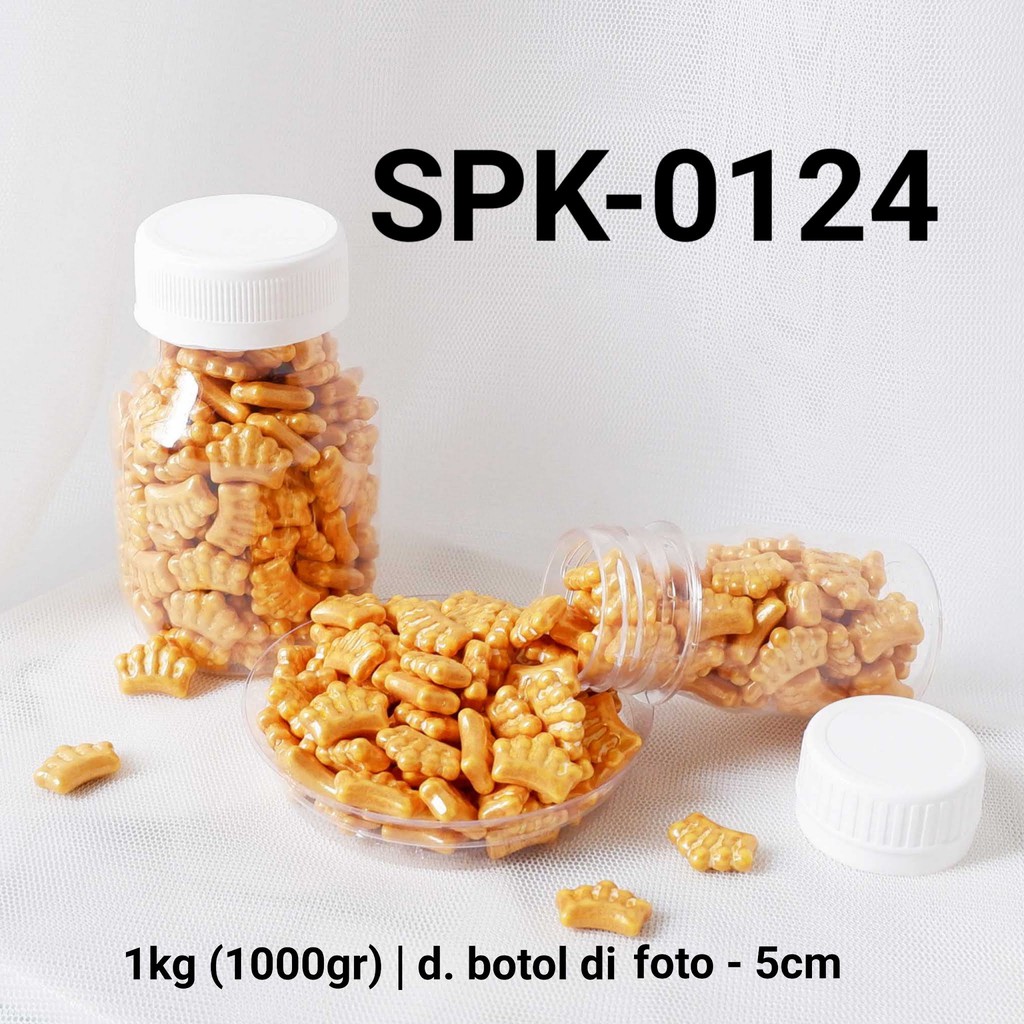

SPK-0124 Sprinkles sprinkle sprinkel 1kg 1 kg kilo crown mahkota emas yamama baking grosir murah sprinkles cake dekorasi mutiara trimit decoration story sprinklestory sprinklesstory sprinkle story yamama baking