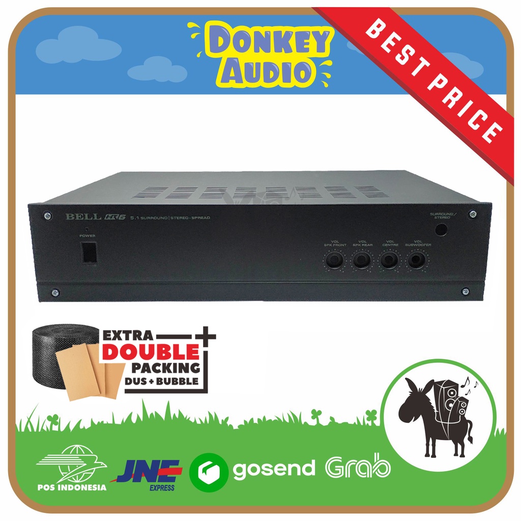 BOX POWER AMPLIFIER HR6 HR 6 HR-6 SORROUND 5.1 BELL