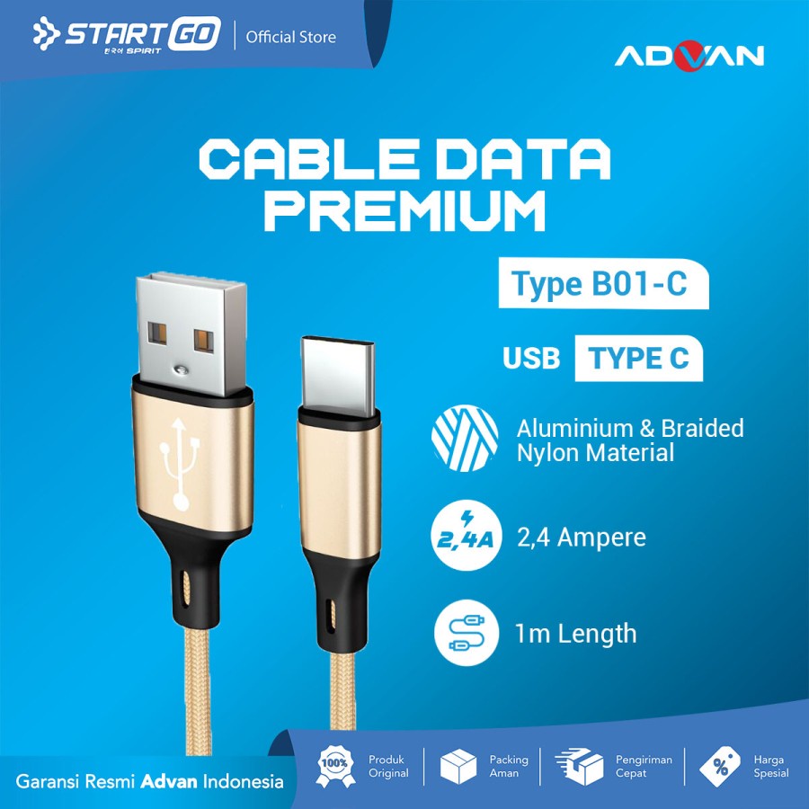 Kabel Data PREMIUM ADVAN STARTGO B01-C Type C - Advan START GO B01C