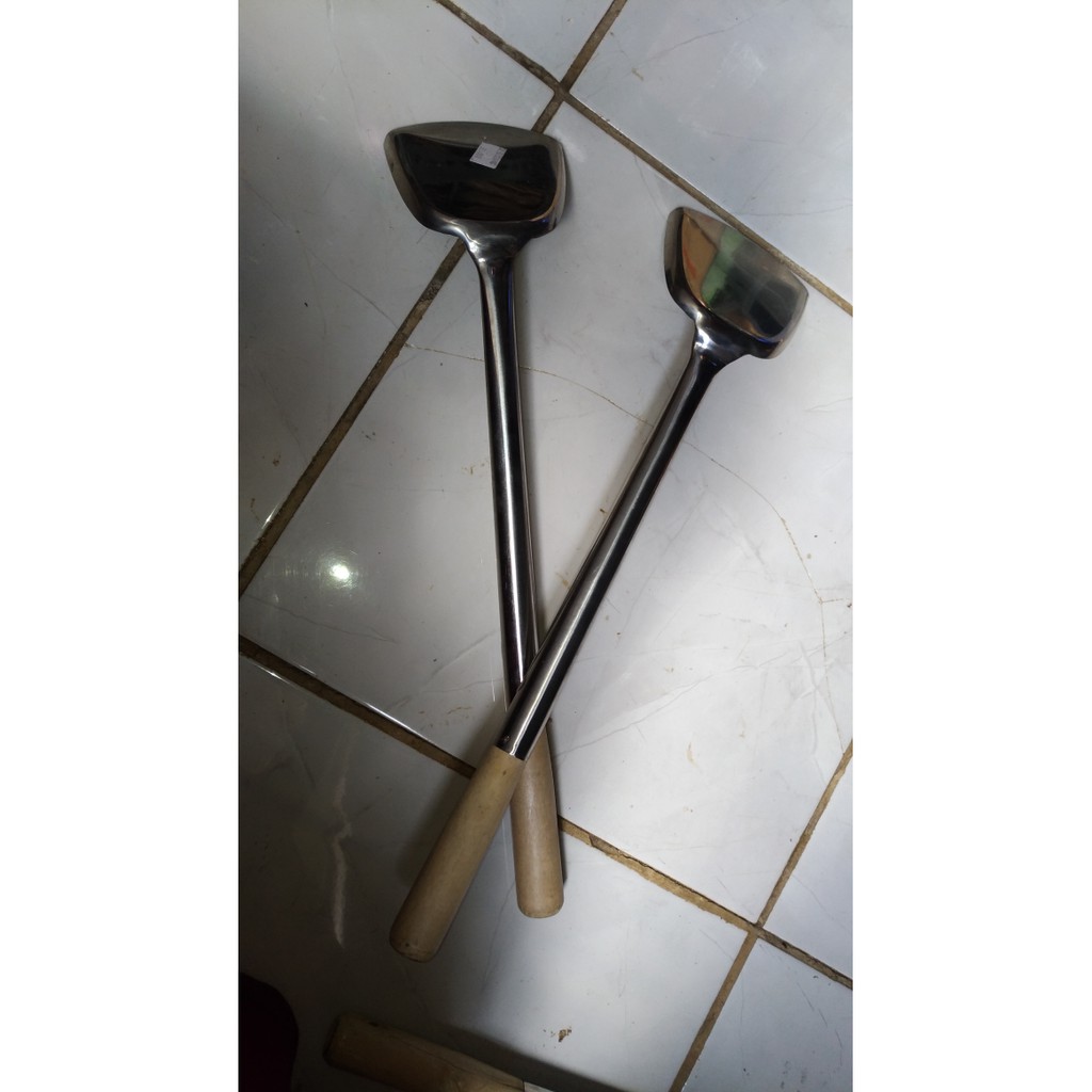 Sodet Jumbo Stainless Gagang Kayu / Sudet Sea Food / Sodet Super Besar Harga PROMO